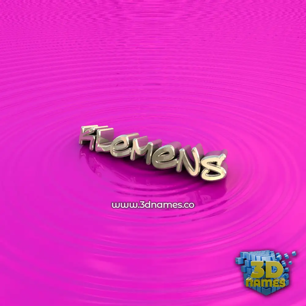 klemens in Pink Graffiti style - 3D name wallpaper