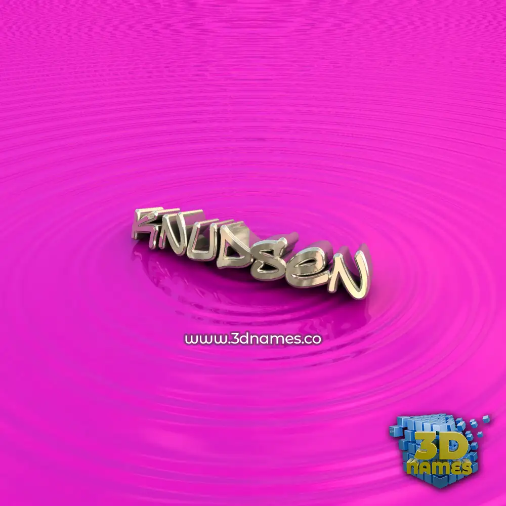 knudsen in Pink Graffiti style - 3D name wallpaper