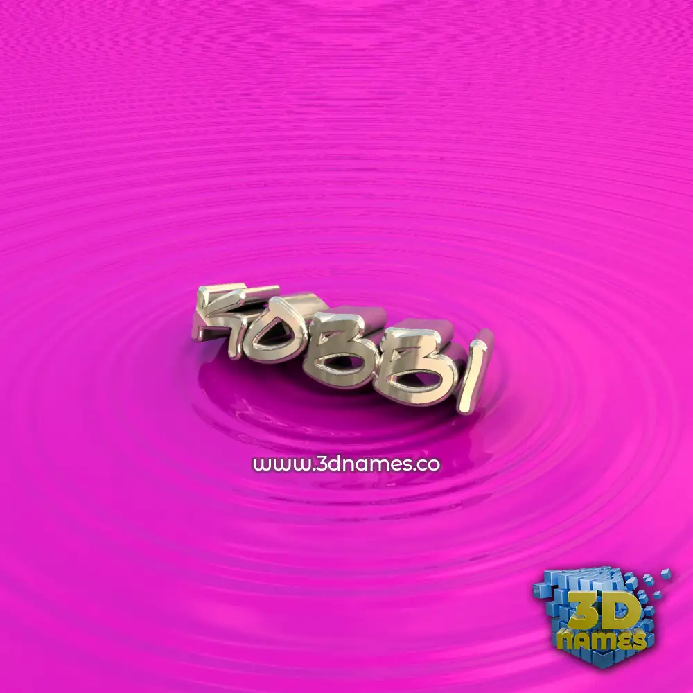kobbi in Pink Graffiti style - 3D name wallpaper