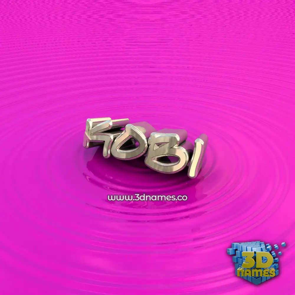 kobi in Pink Graffiti style - 3D name wallpaper