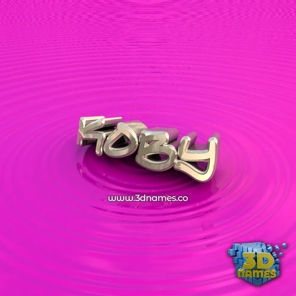 koby in Pink Graffiti style - 3D name wallpaper