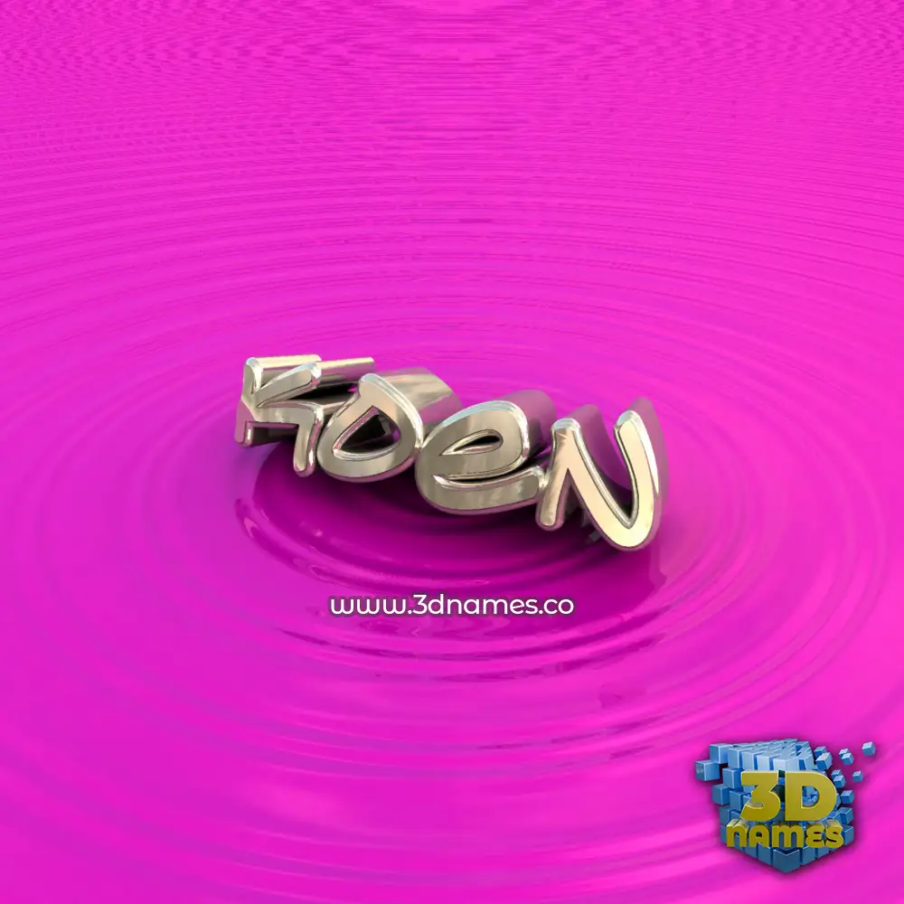 koen in Pink Graffiti style - 3D name wallpaper