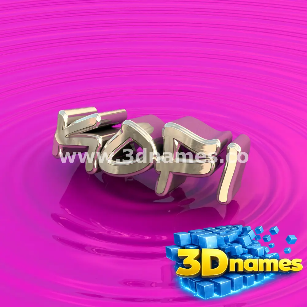 kofi in Pink Graffiti style - 3D name wallpaper