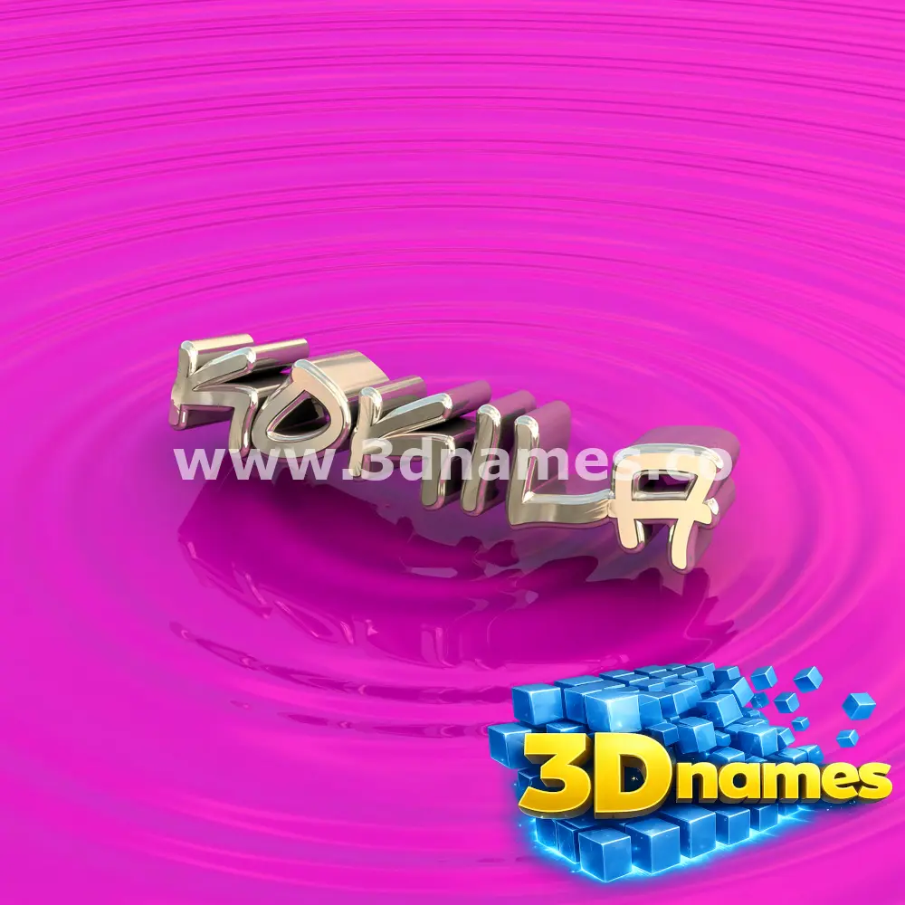 kokila in Pink Graffiti style - 3D name wallpaper