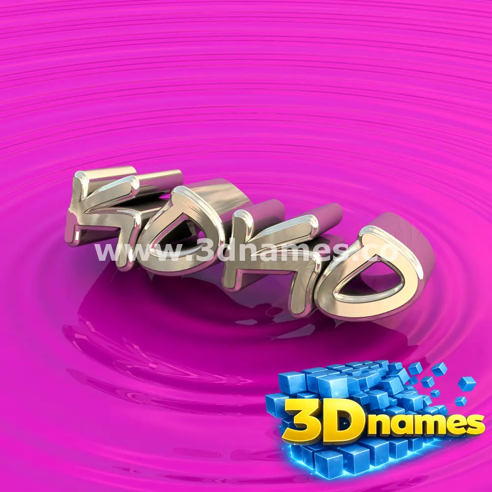 koko in Pink Graffiti style - 3D name wallpaper