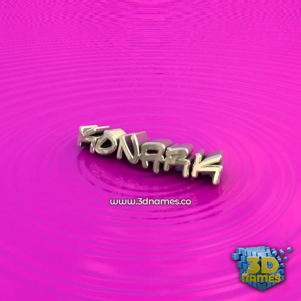 konark in Pink Graffiti style - 3D name wallpaper