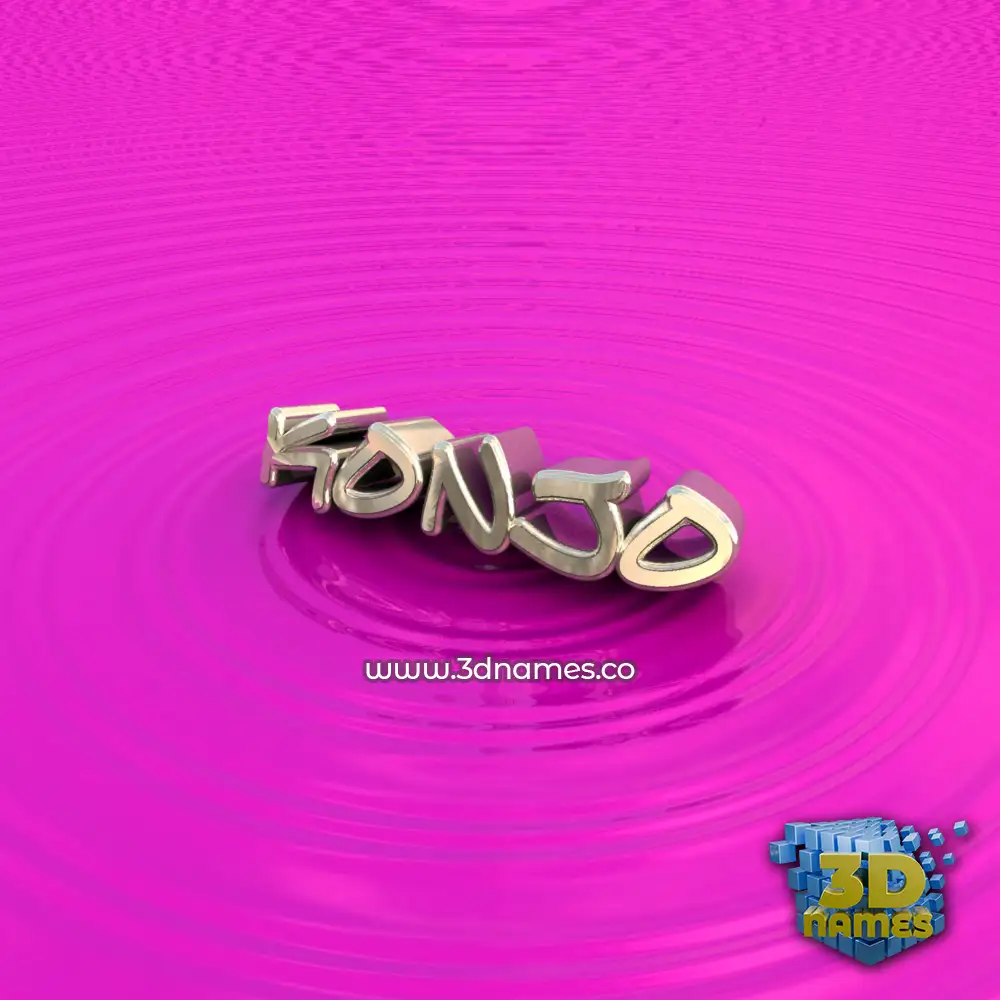 konjo in Pink Graffiti style - 3D name wallpaper