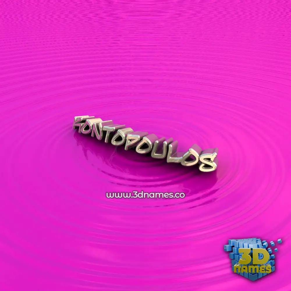 kontopoulos in Pink Graffiti style - 3D name wallpaper