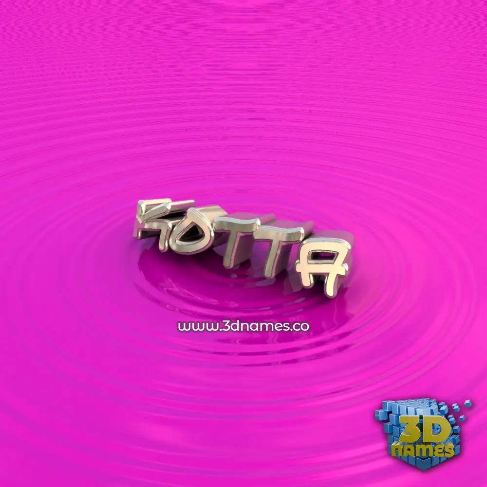 kotta in Pink Graffiti style - 3D name wallpaper