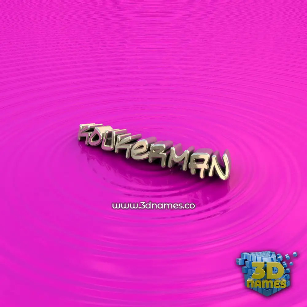 koukerman in Pink Graffiti style - 3D name wallpaper