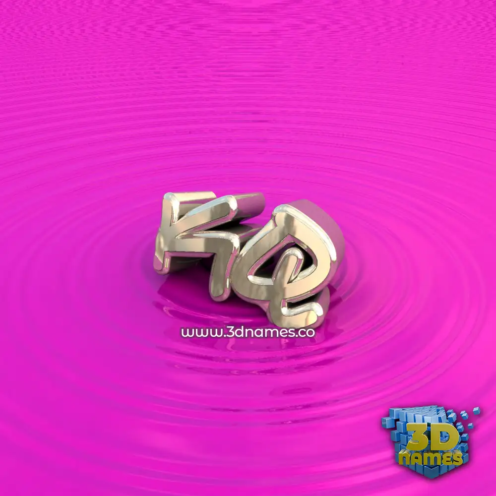 kq in Pink Graffiti style - 3D name wallpaper
