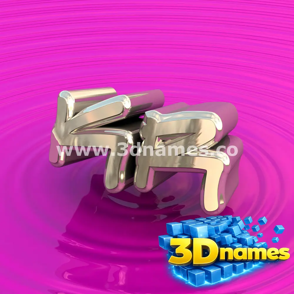 kr in Pink Graffiti style - 3D name wallpaper