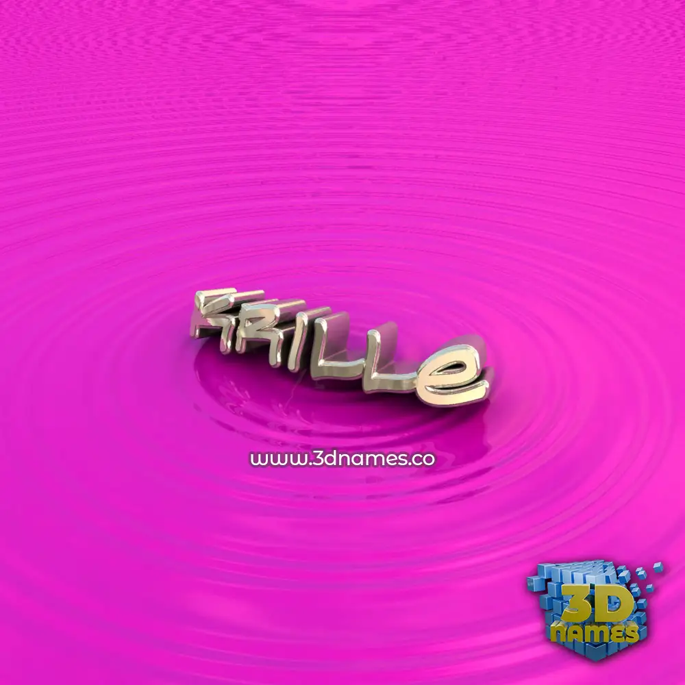 krille in Pink Graffiti style - 3D name wallpaper