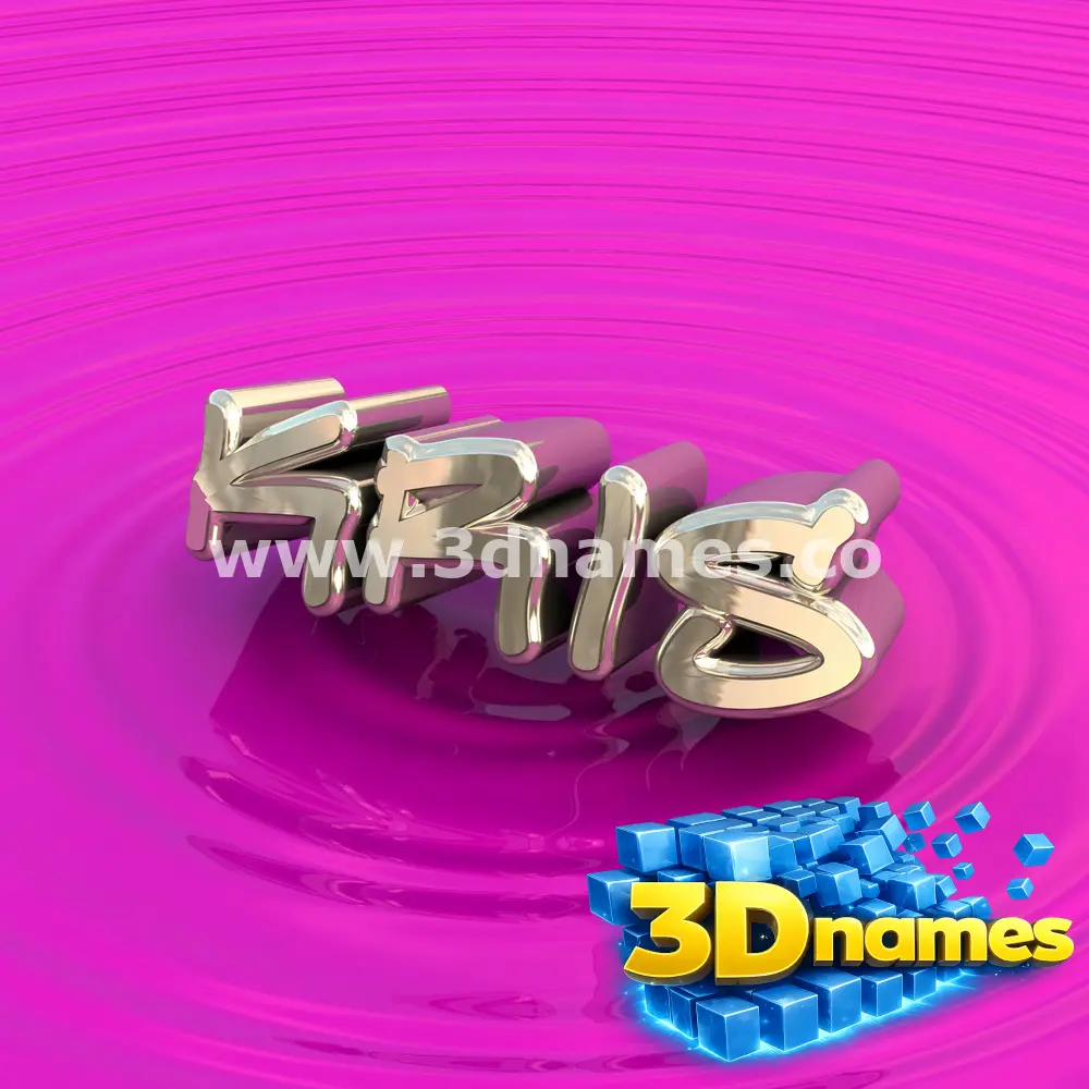 kris in Pink Graffiti style - 3D name wallpaper
