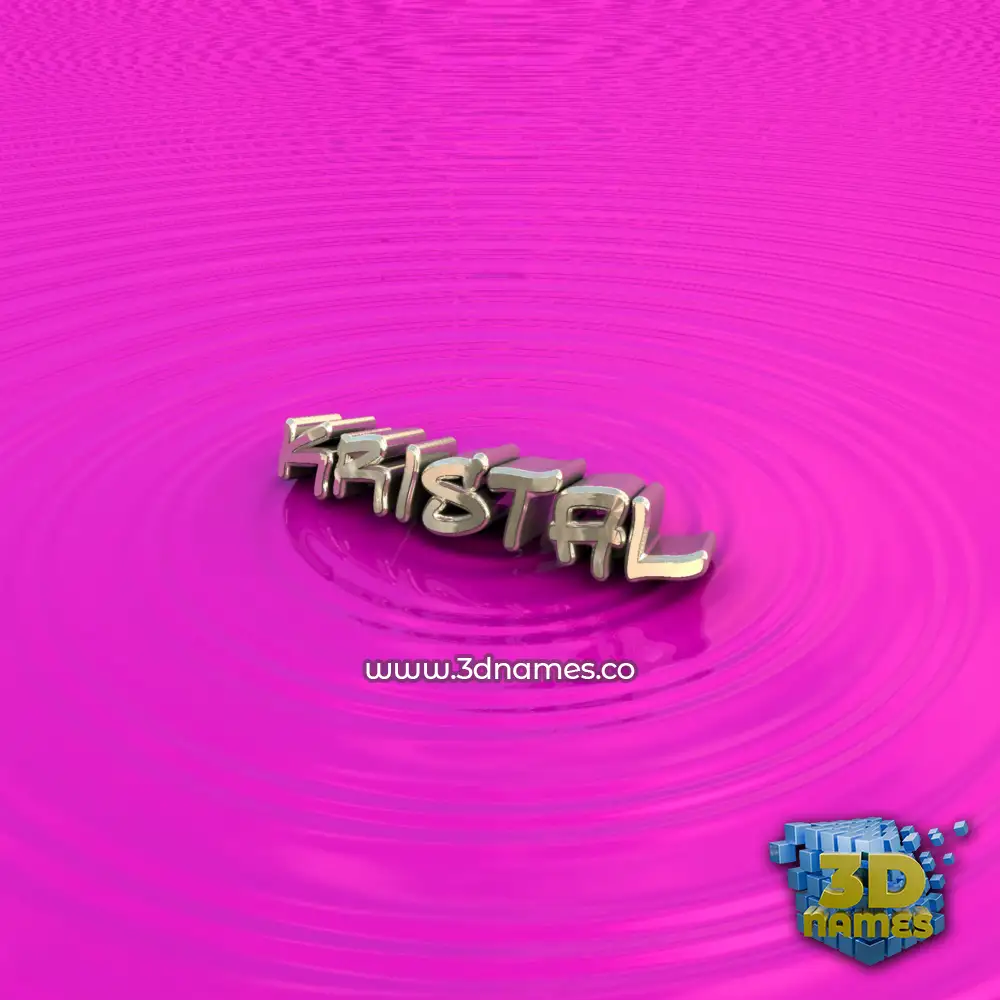 kristal in Pink Graffiti style - 3D name wallpaper