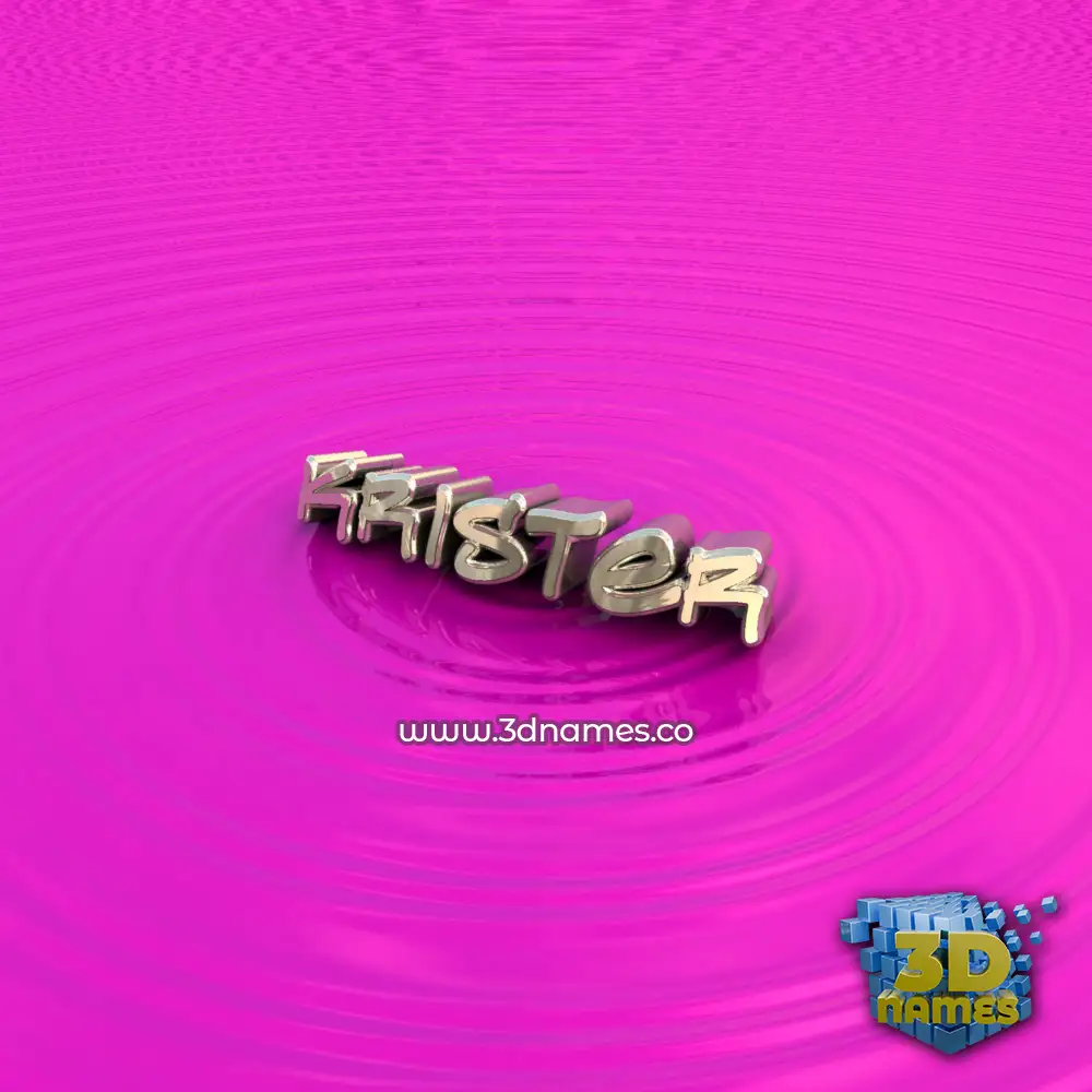 krister in Pink Graffiti style - 3D name wallpaper