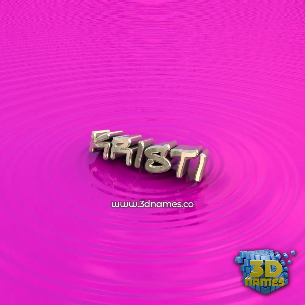 kristi in Pink Graffiti style - 3D name wallpaper