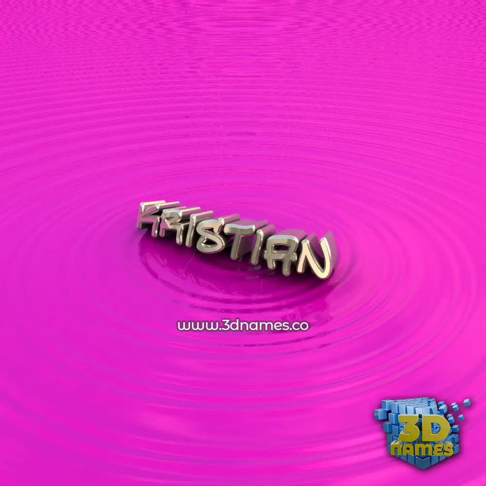 kristian in Pink Graffiti style - 3D name wallpaper