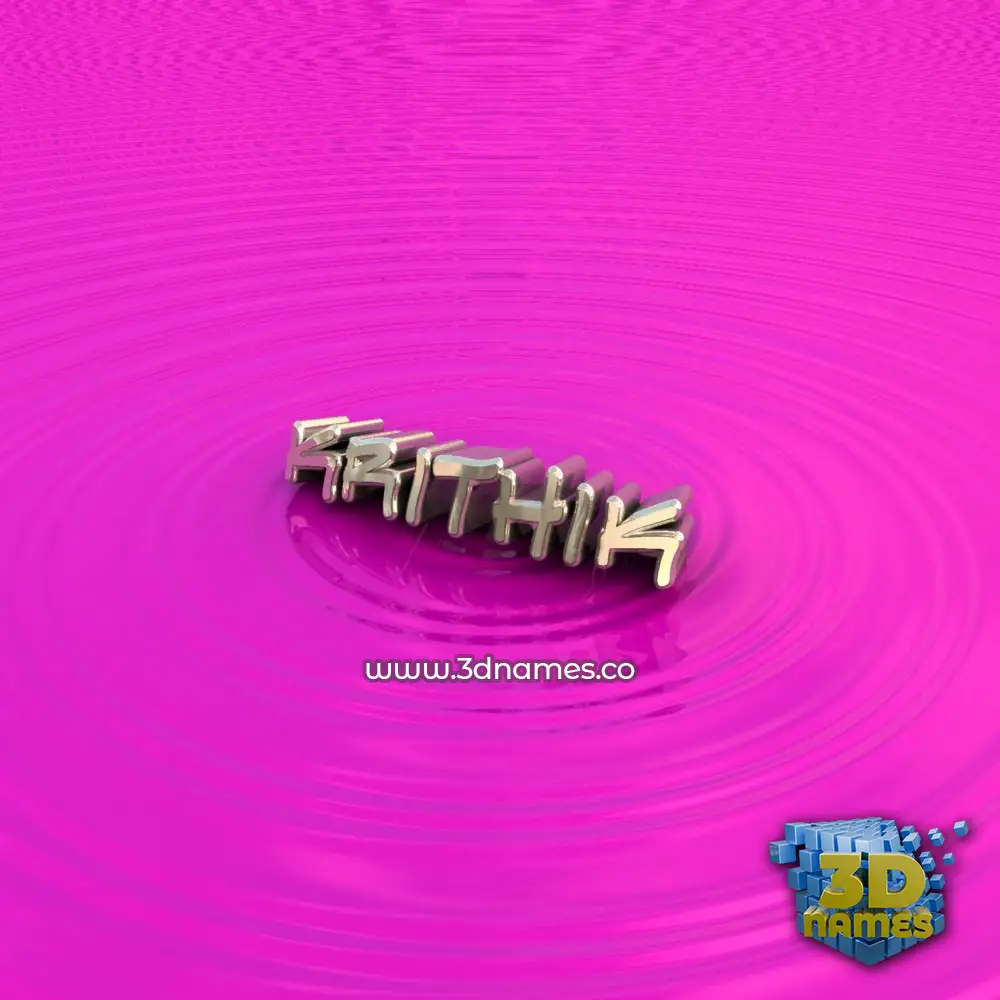 krithik in Pink Graffiti style - 3D name wallpaper