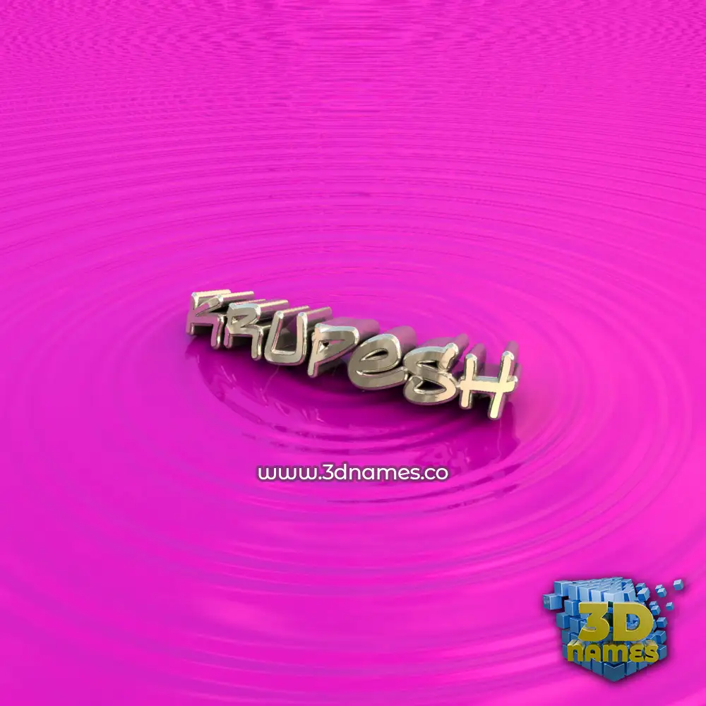 krupesh in Pink Graffiti style - 3D name wallpaper