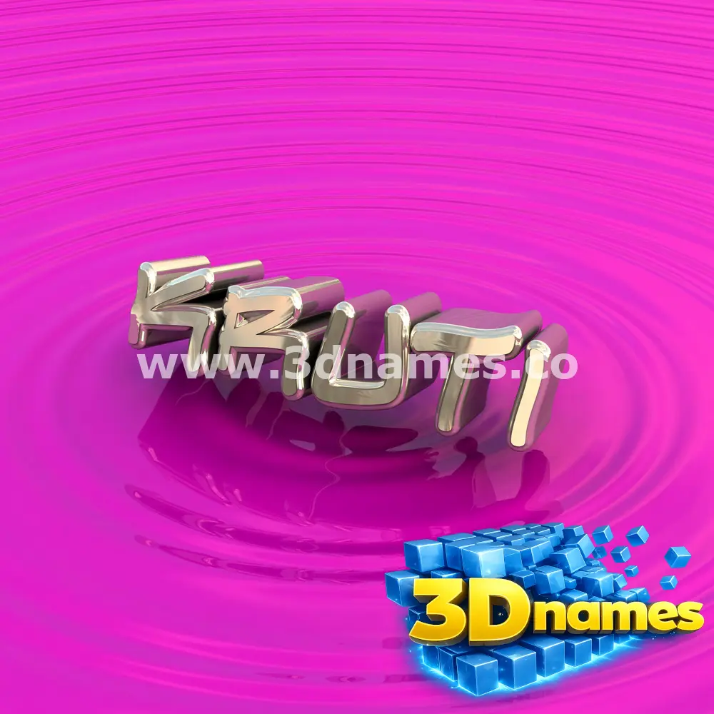 kruti in Pink Graffiti style - 3D name wallpaper