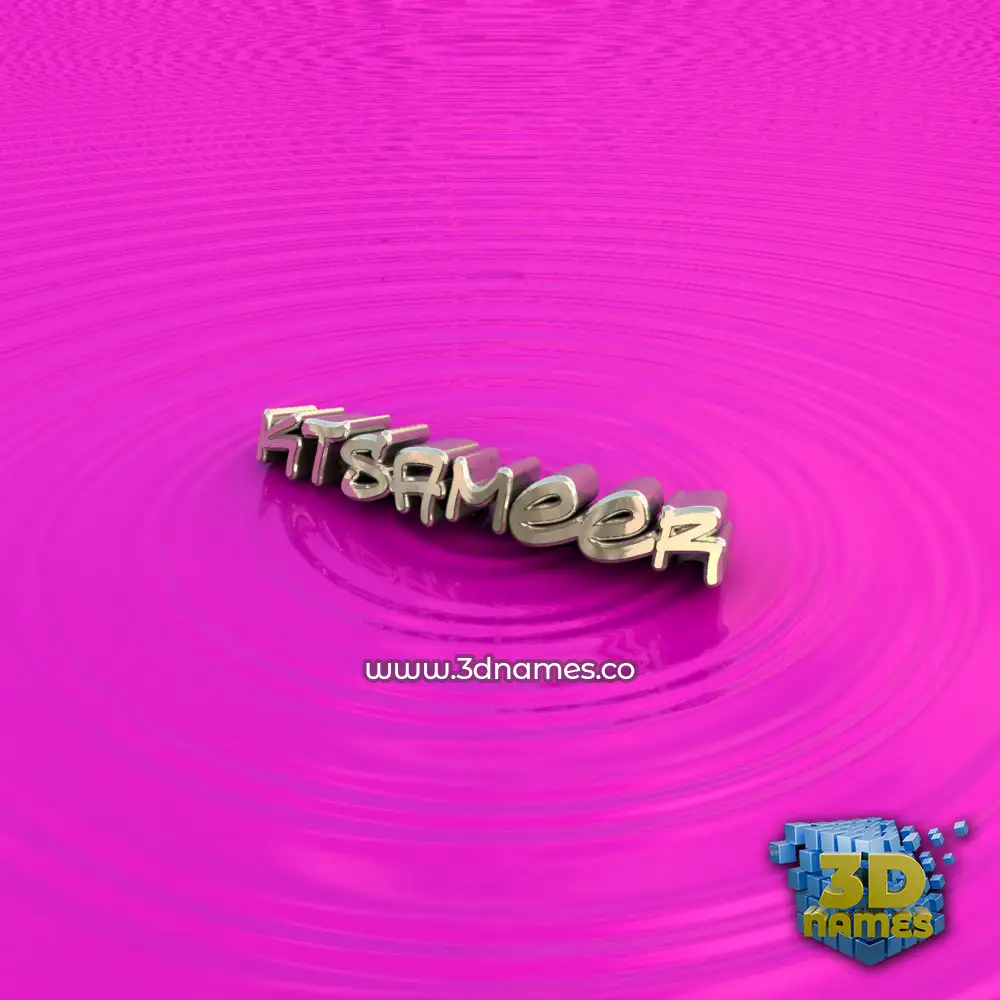 ktsameer in Pink Graffiti style - 3D name wallpaper