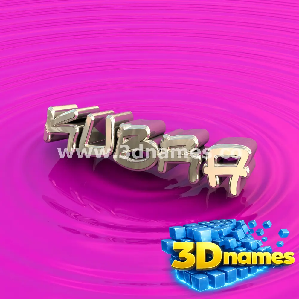 kubra in Pink Graffiti style - 3D name wallpaper