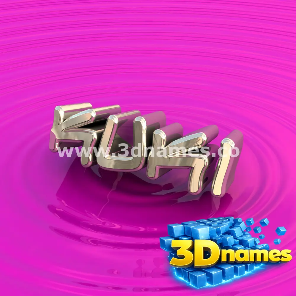 kuki in Pink Graffiti style - 3D name wallpaper