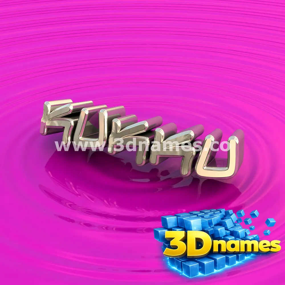 kukku in Pink Graffiti style - 3D name wallpaper