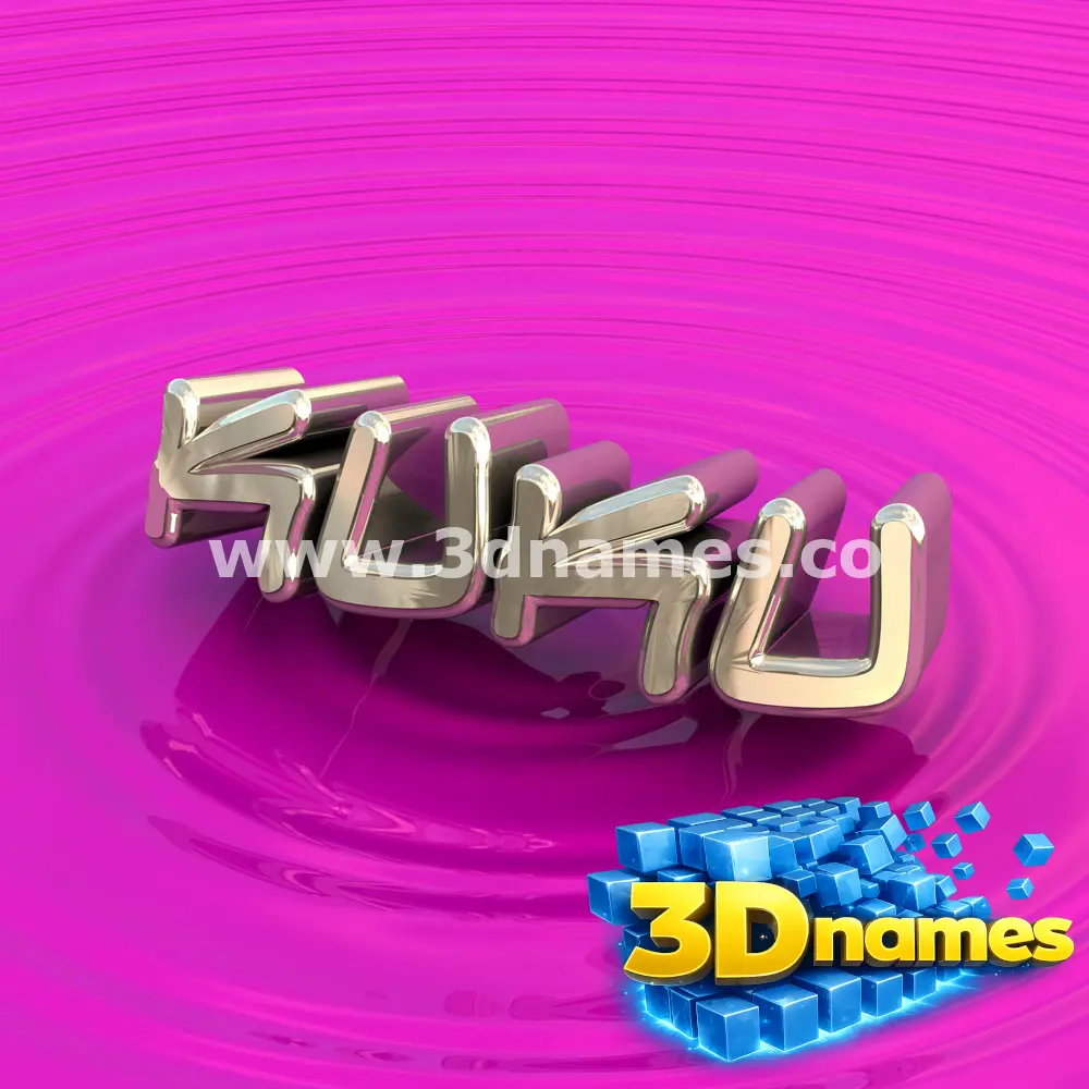 kuku in Pink Graffiti style - 3D name wallpaper