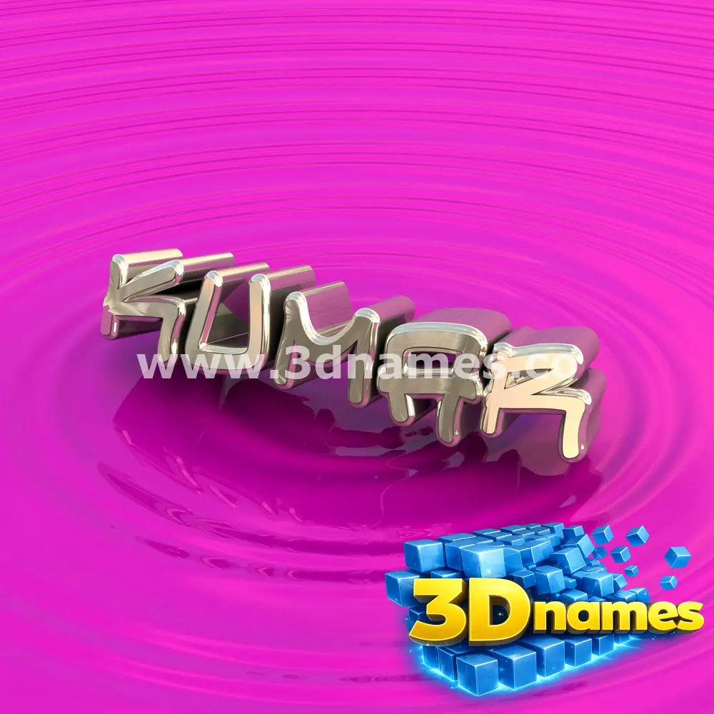 kumar in Pink Graffiti style - 3D name wallpaper