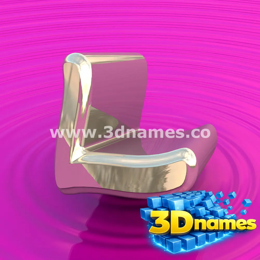 l in Pink Graffiti style - 3D name wallpaper