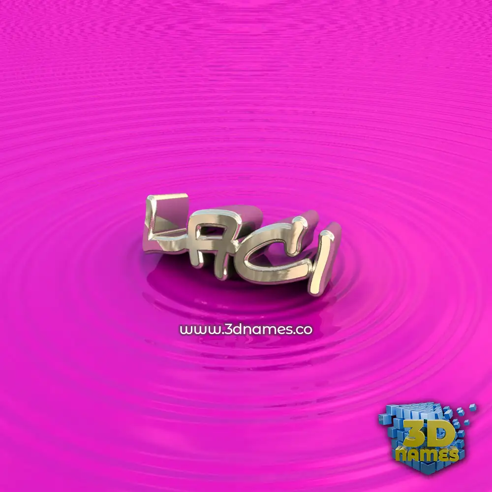 laci in Pink Graffiti style - 3D name wallpaper