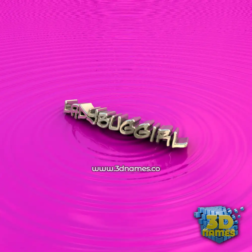 ladybuggirl in Pink Graffiti style - 3D name wallpaper