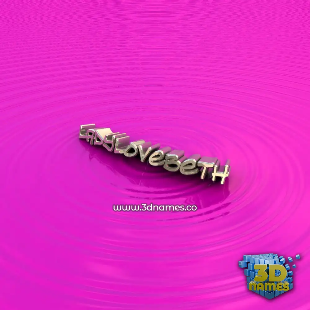 ladylovebeth in Pink Graffiti style - 3D name wallpaper