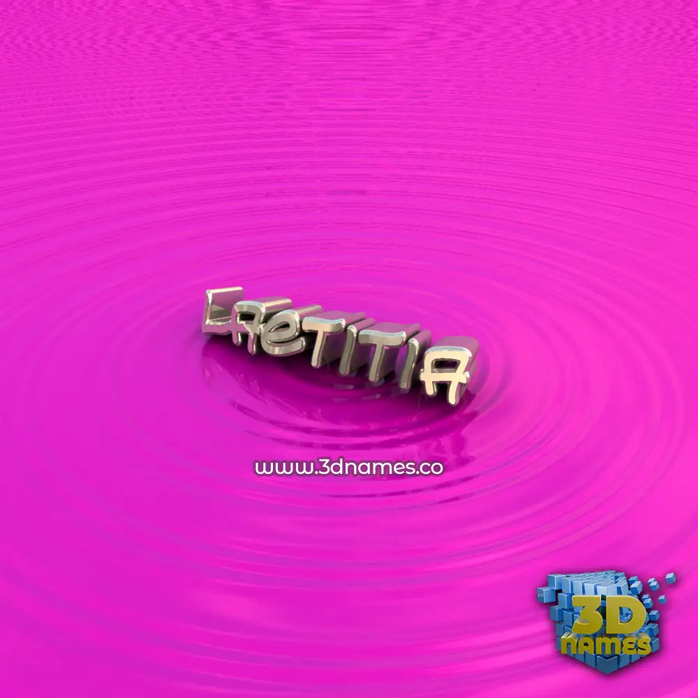 laetitia in Pink Graffiti style - 3D name wallpaper