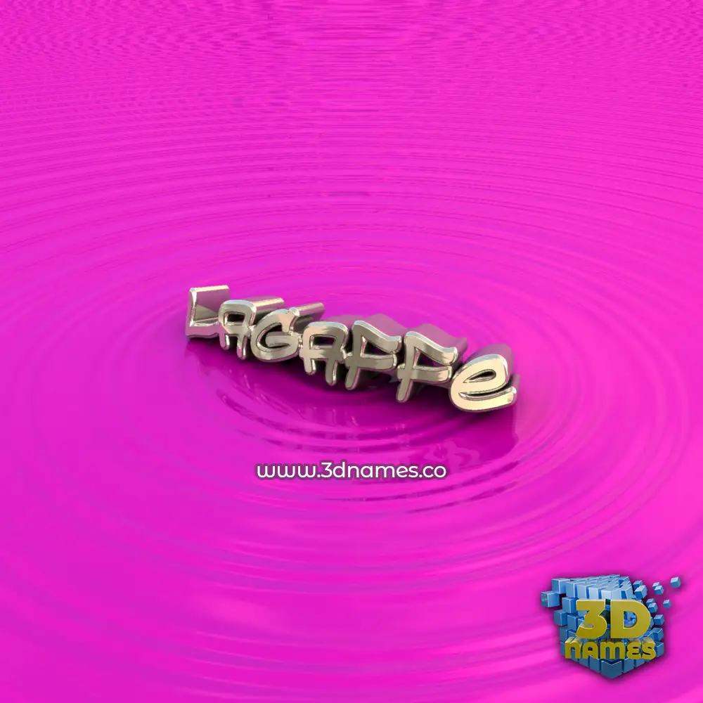 lagaffe in Pink Graffiti style - 3D name wallpaper
