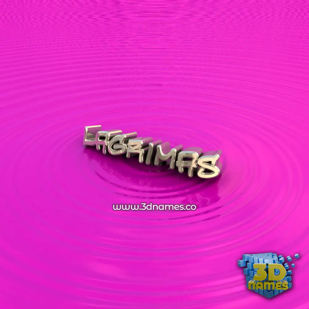 lagrimas in Pink Graffiti style - 3D name wallpaper