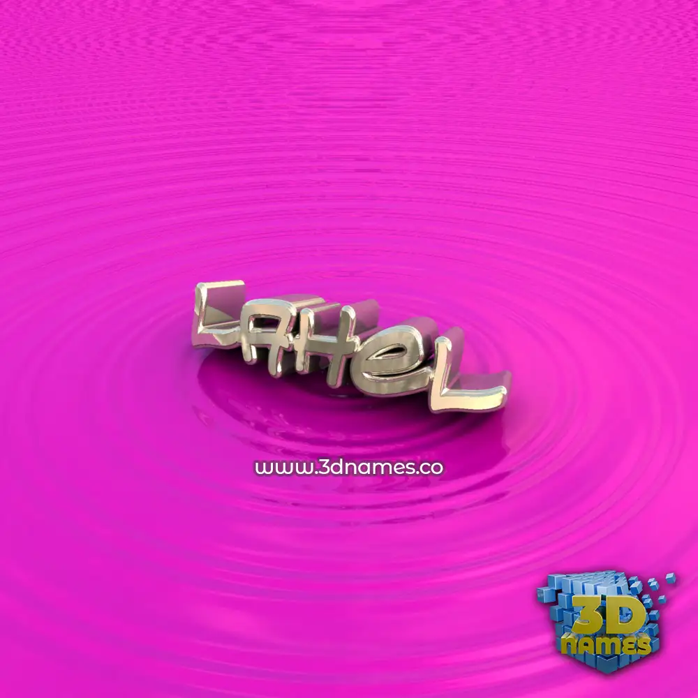 lahel in Pink Graffiti style - 3D name wallpaper