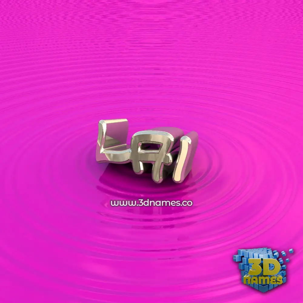 lai in Pink Graffiti style - 3D name wallpaper