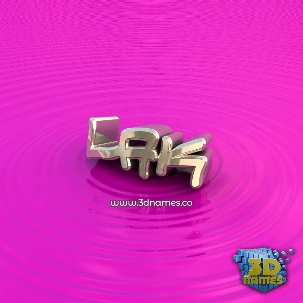 lak in Pink Graffiti style - 3D name wallpaper