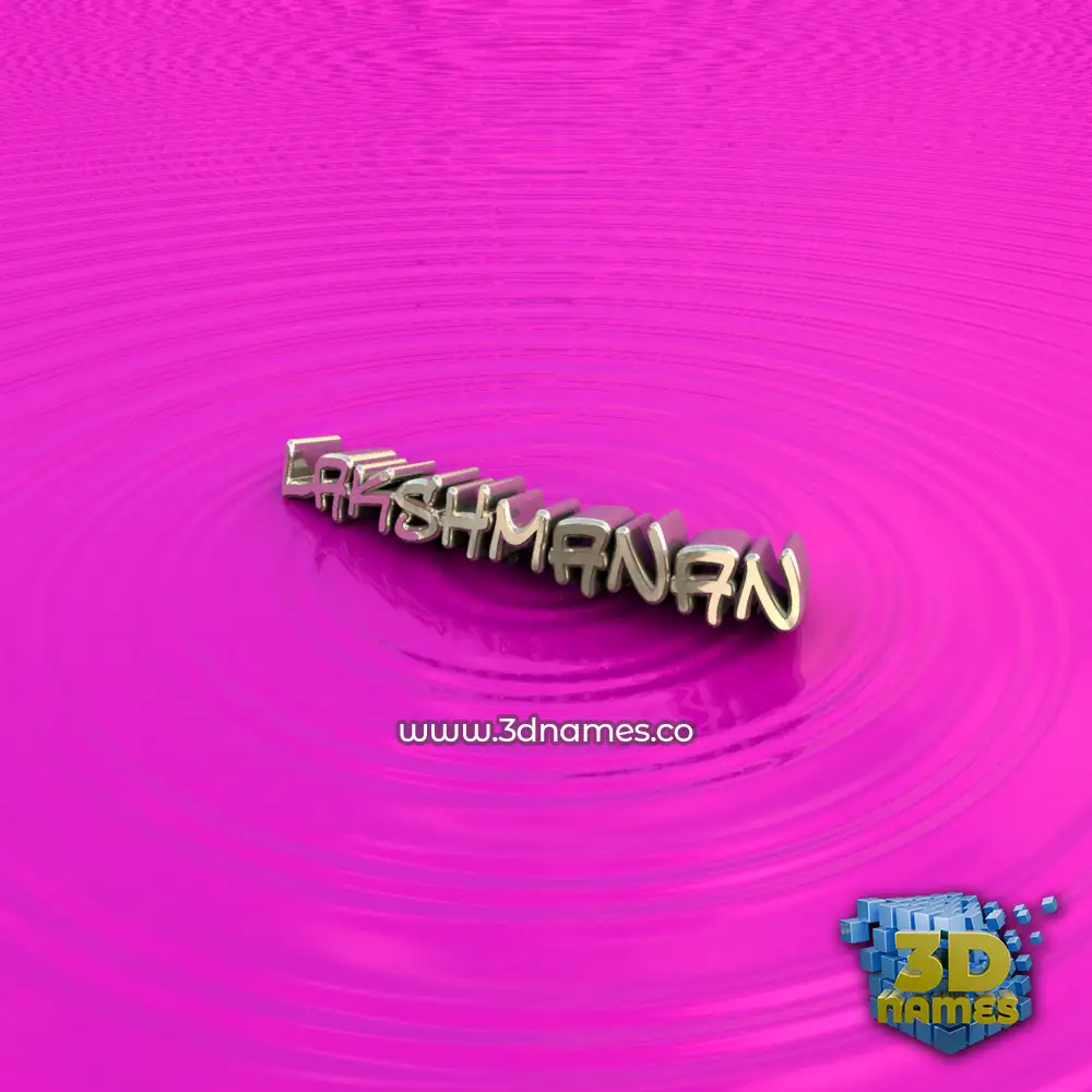 lakshmanan in Pink Graffiti style - 3D name wallpaper