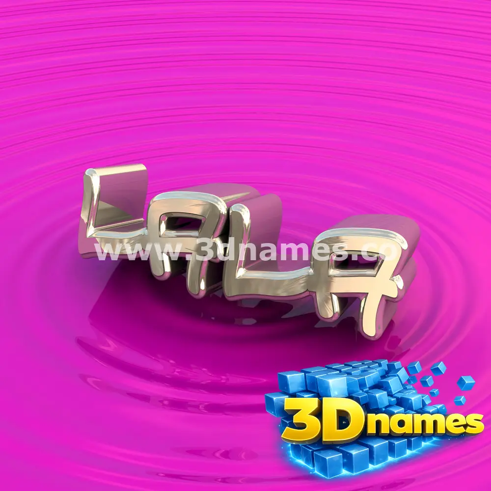 lala in Pink Graffiti style - 3D name wallpaper