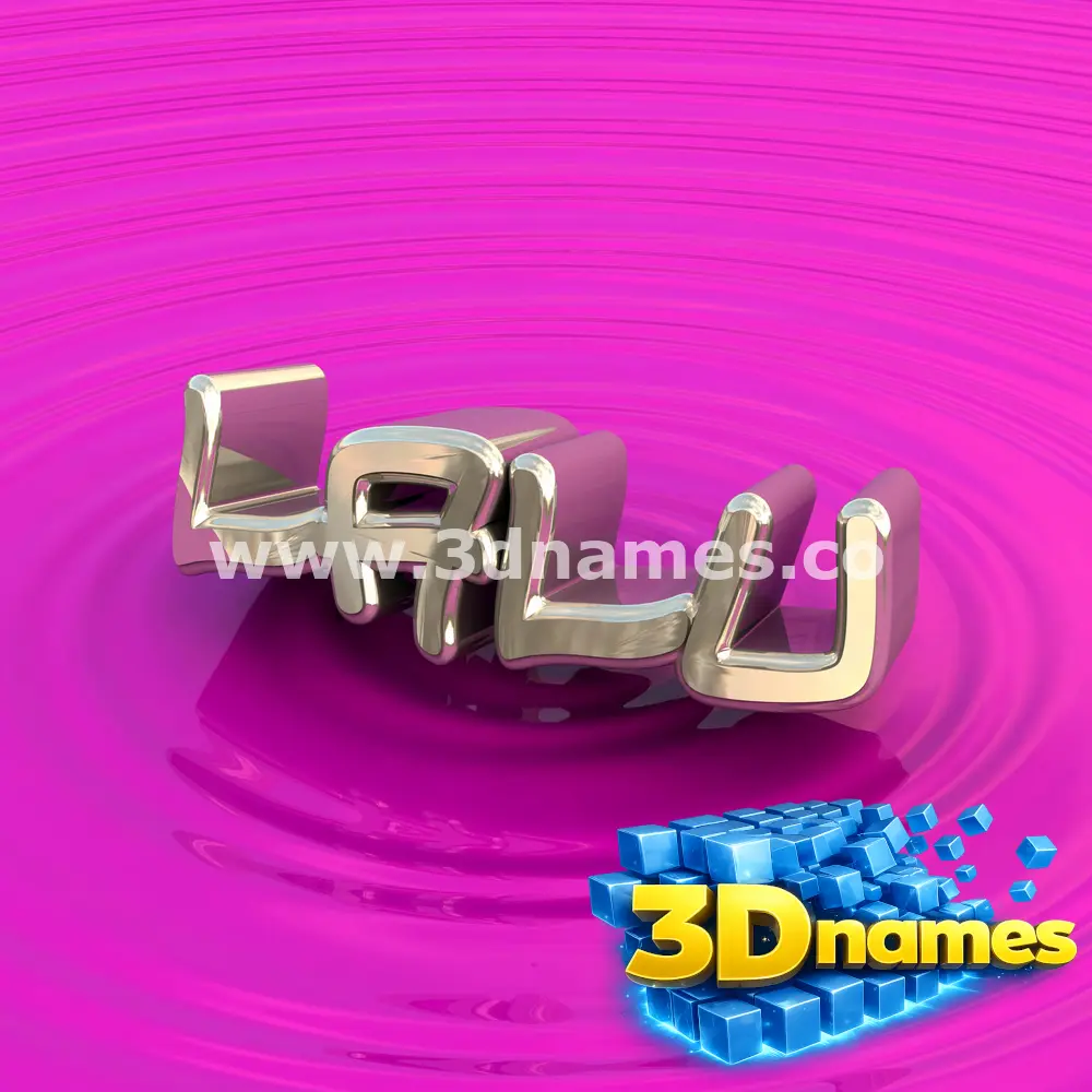 lalu in Pink Graffiti style - 3D name wallpaper