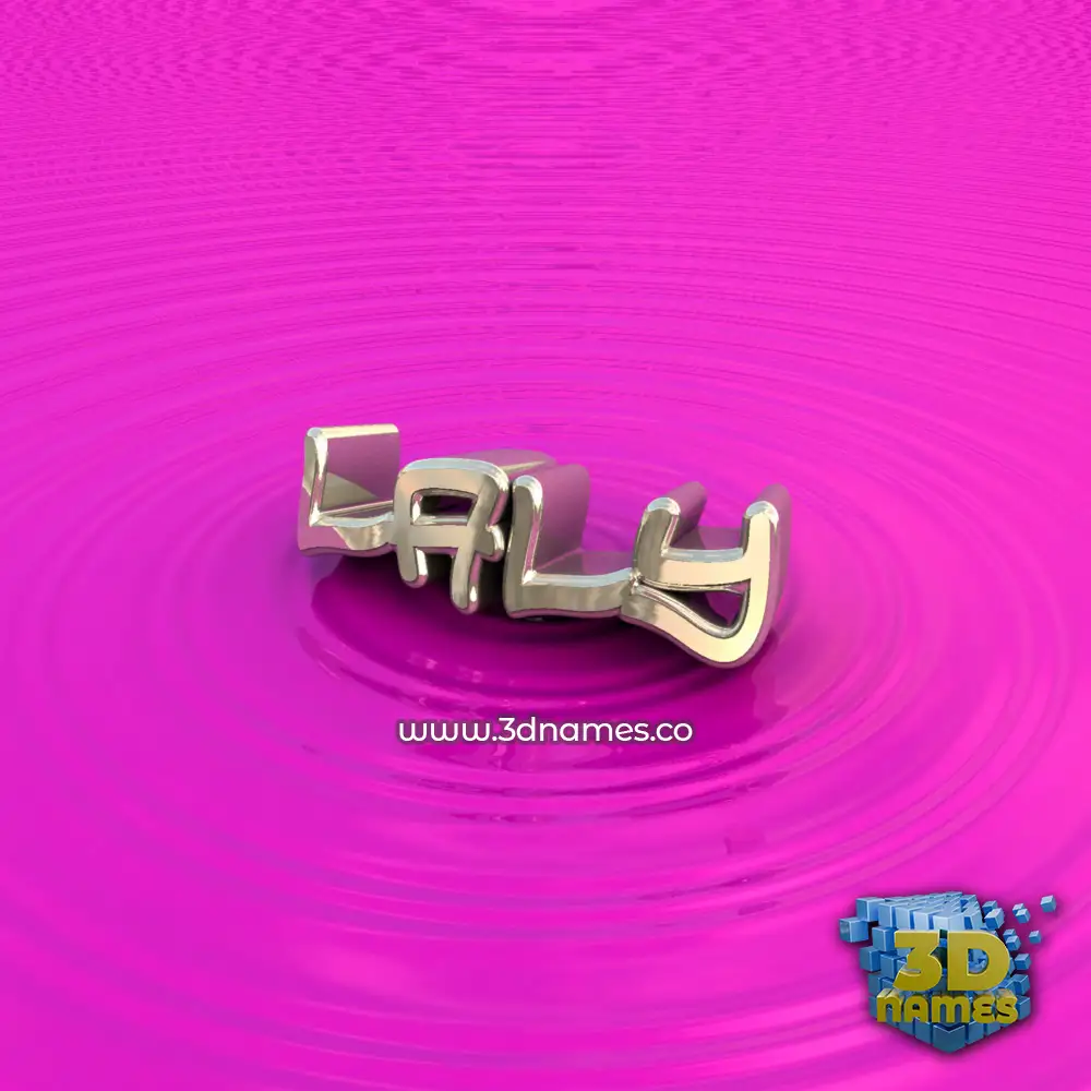 laly in Pink Graffiti style - 3D name wallpaper