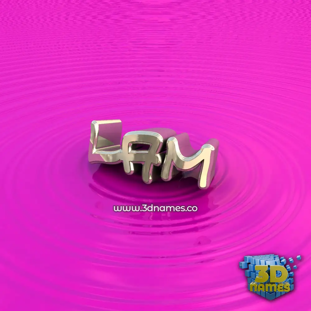 lam in Pink Graffiti style - 3D name wallpaper