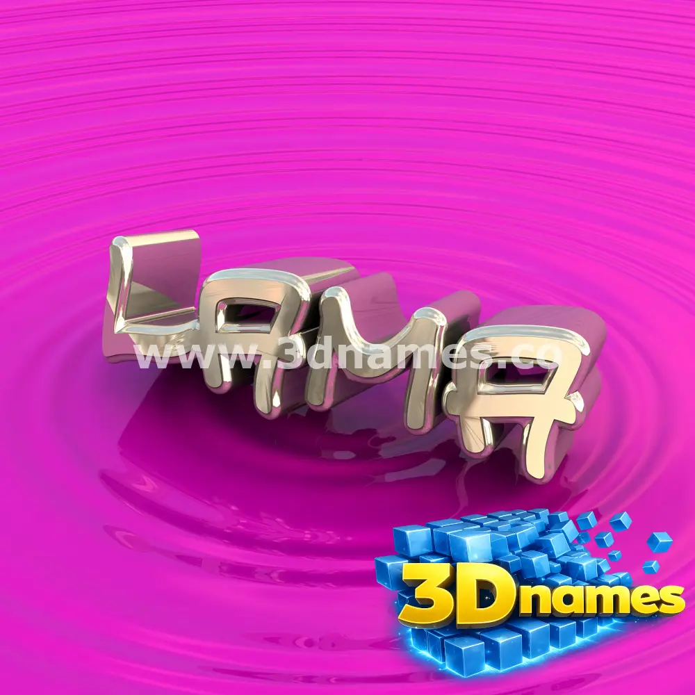 lama in Pink Graffiti style - 3D name wallpaper