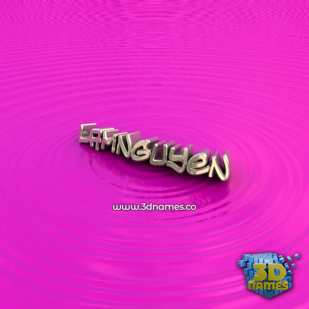 lamnguyen in Pink Graffiti style - 3D name wallpaper