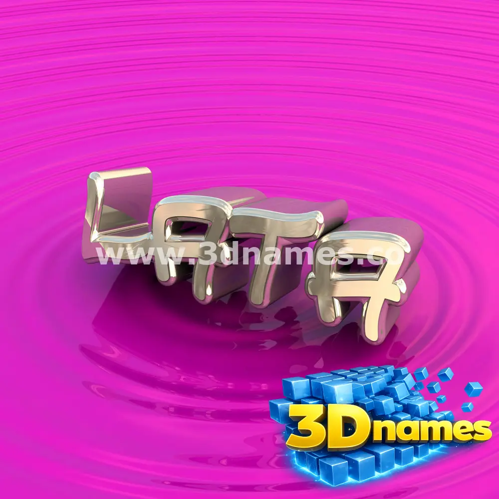 lata in Pink Graffiti style - 3D name wallpaper