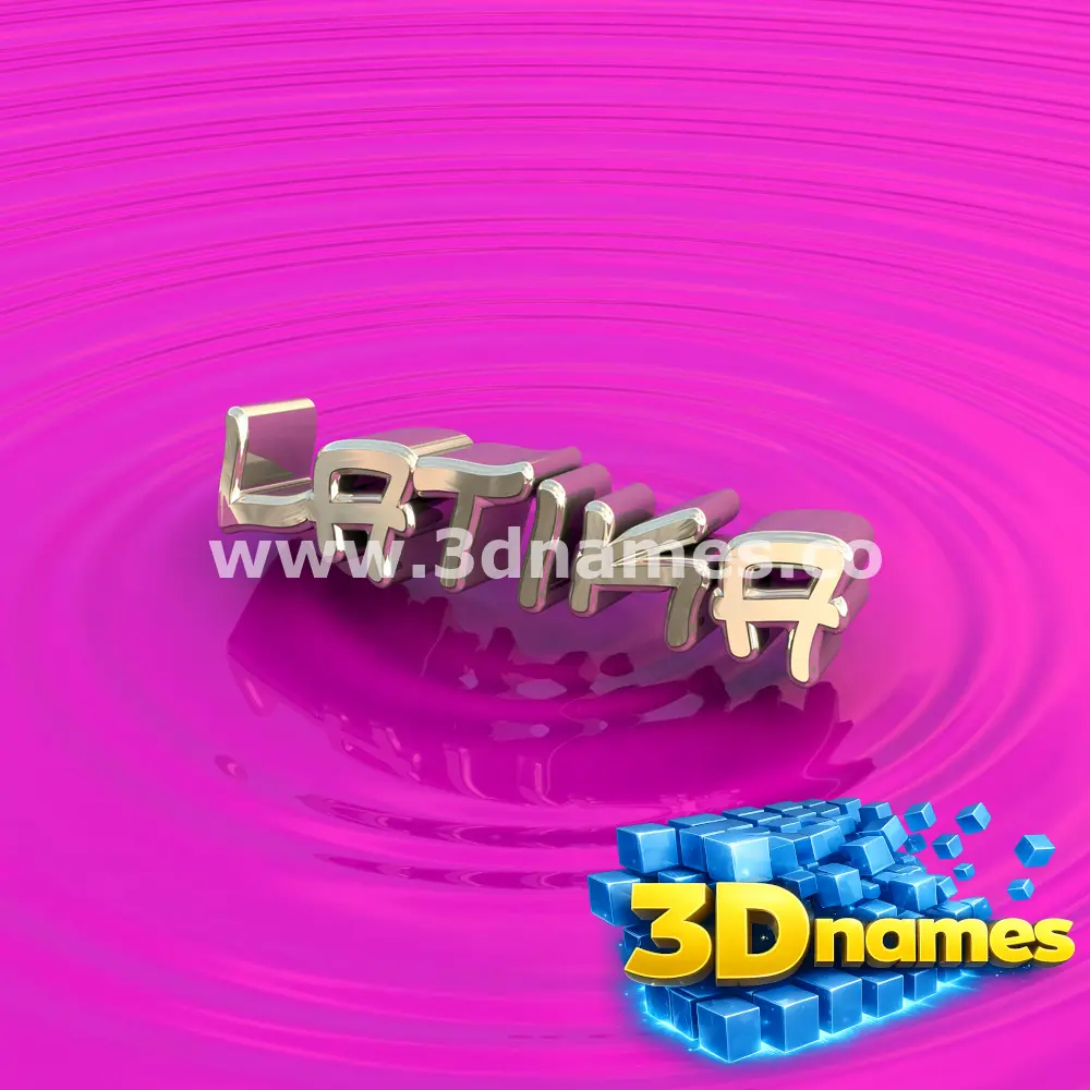 latika in Pink Graffiti style - 3D name wallpaper